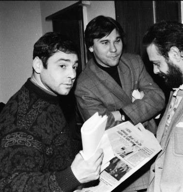 Агент Пешко Михаил Михайлов и прокомунистическите особи Иван Кръстев и Евгений Дайнов през 1996 г. на семинар